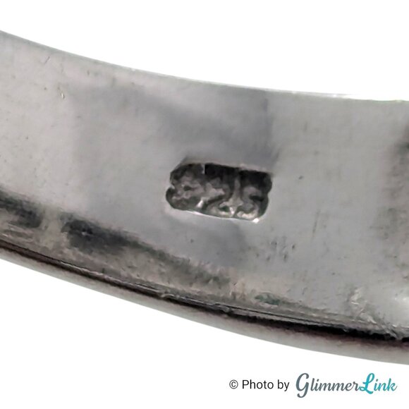 STS 925 Sterling Silver Size 9 Ribbed Band Ring – Oval Orange Quartz, 6.5g - Picture 8 of 10